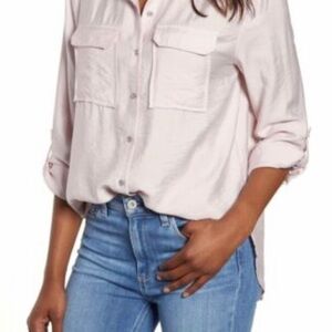 Plus Size XXL Vince Camuto Blush Pink Button Down Blouse